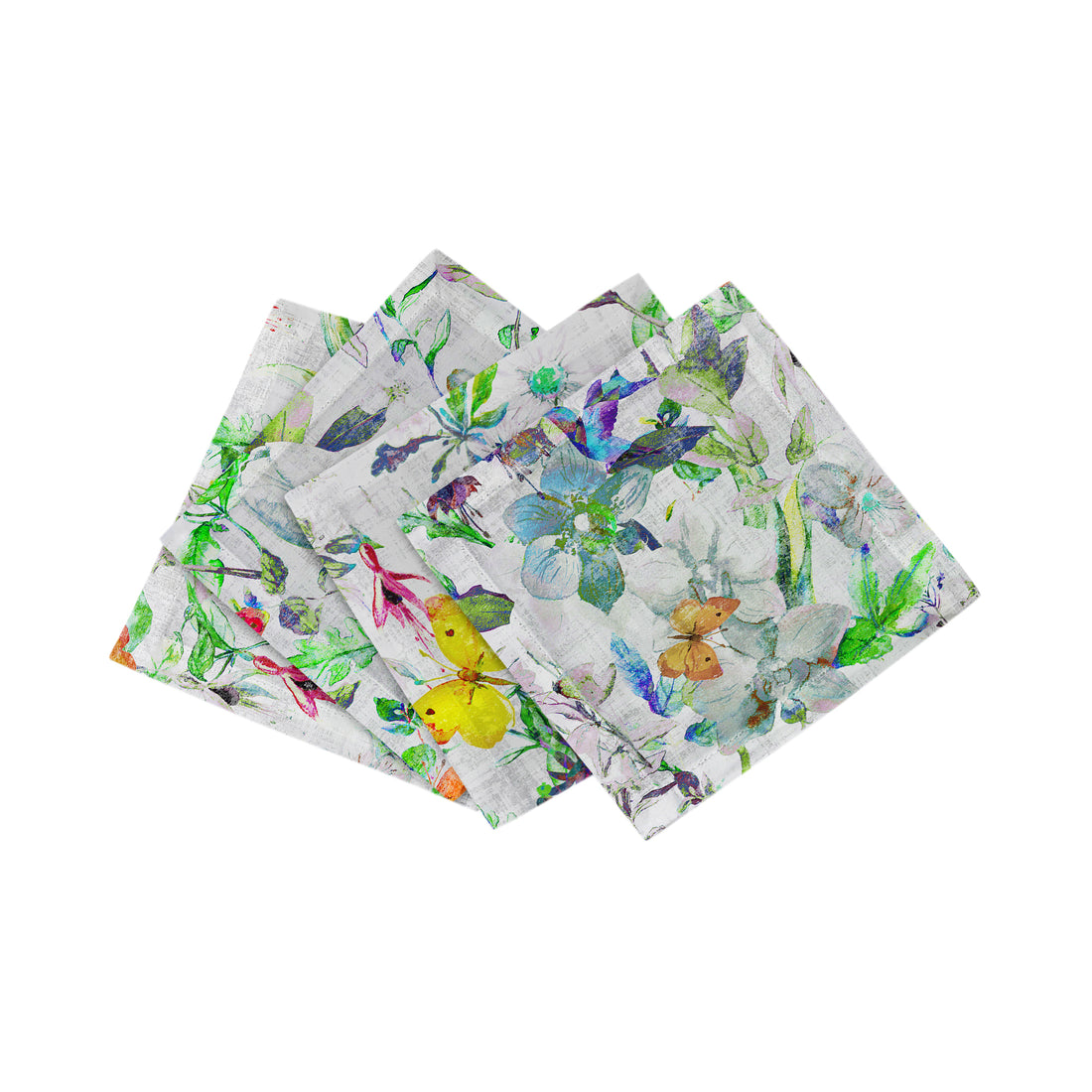 GARDEN FANTASIA 6X6 Cotton Sateen Cocktail Napkins, SET OF 4 - nicolettemayer.com