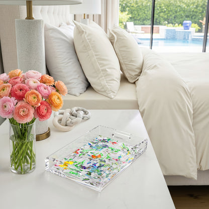 Garden Fantasia 12.5X7.75 Acrylic Tray - nicolettemayer.com
