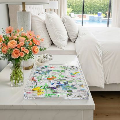 Garden Fantasia 22.5X14.5 Acrylic Tray - nicolettemayer.com
