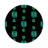 Gem Emeralds Black 16" Round Pebble Placemats, Set of 4 - nicolettemayer.com
