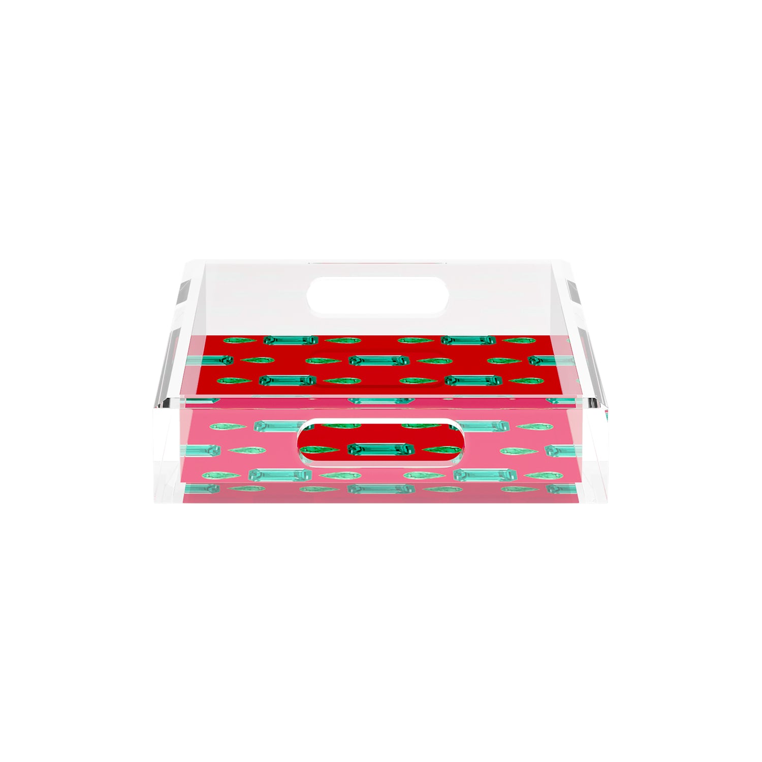 Gem Emeralds Red 12.5X7.75 Acrylic Tray - nicolettemayer.com

