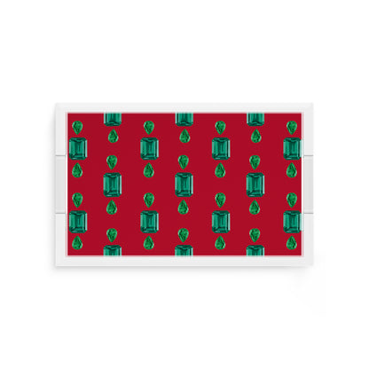Gem Emeralds Red 12.5X7.75 Acrylic Tray - nicolettemayer.com
