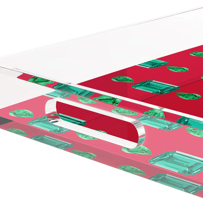 Gem Emeralds Red 12.5X7.75 Acrylic Tray - nicolettemayer.com

