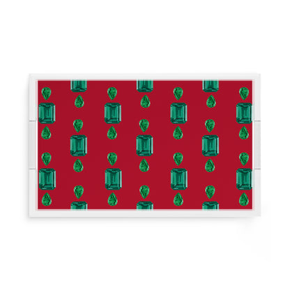 Gem Emeralds Red 17X10.5 Acrylic Tray - nicolettemayer.com
