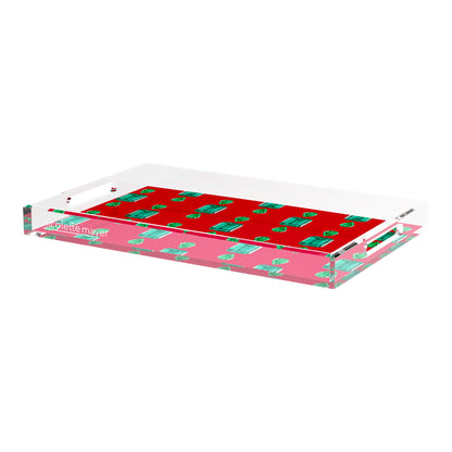 Gem Emeralds Red 22.5X14.5 Acrylic Tray - nicolettemayer.com
