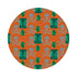 Gem Emeralds Skull Orange 16" Round Pebble Placemat Set of 4 - nicolettemayer.com
