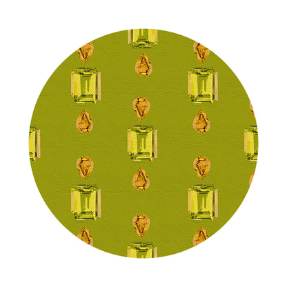 Gem Peridot Acid 16&quot; Round Pebble Placemats, Set of 4 - nicolettemayer.com

