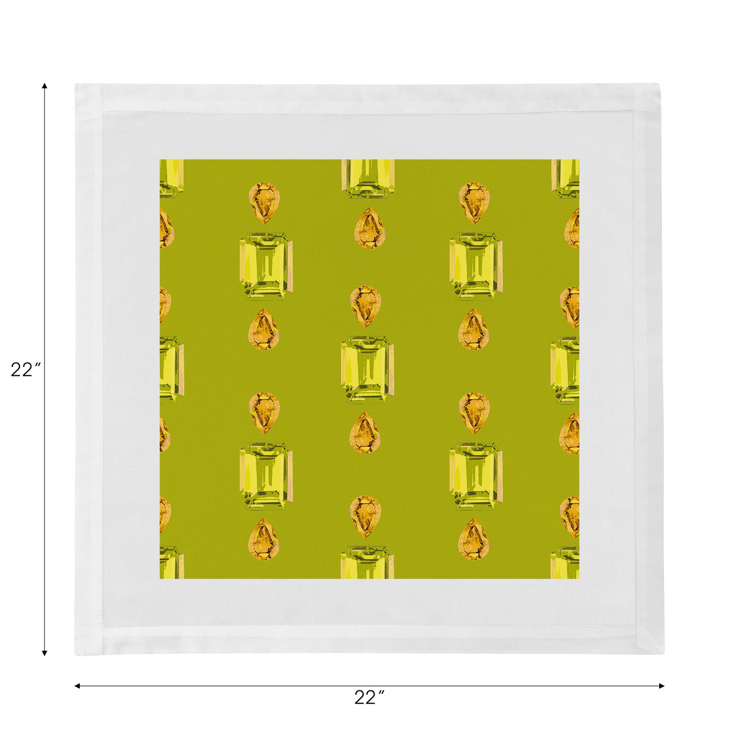 Gem Peridot Acid Cotton Sateen Dinner Napkins - nicolettemayer.com