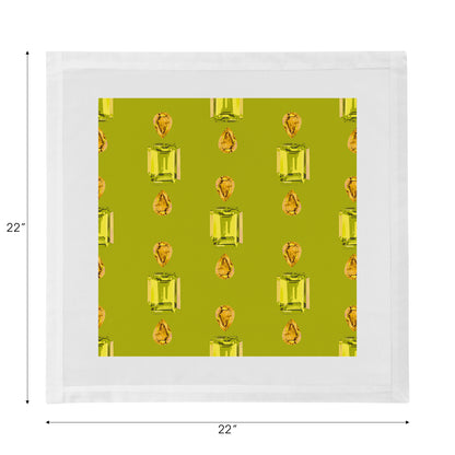 Gem Peridot Acid Cotton Sateen Dinner Napkins - nicolettemayer.com
