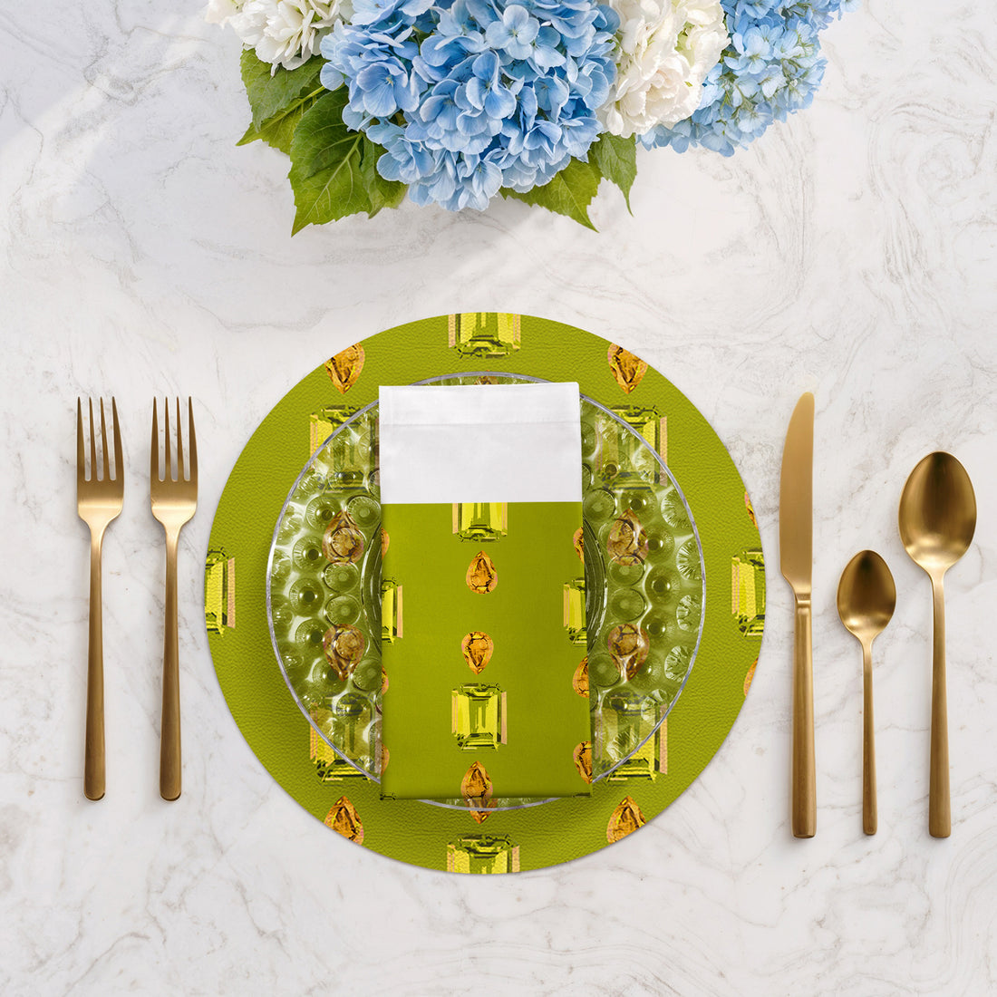 Gem Peridot Acid Cotton Sateen Dinner Napkins - nicolettemayer.com