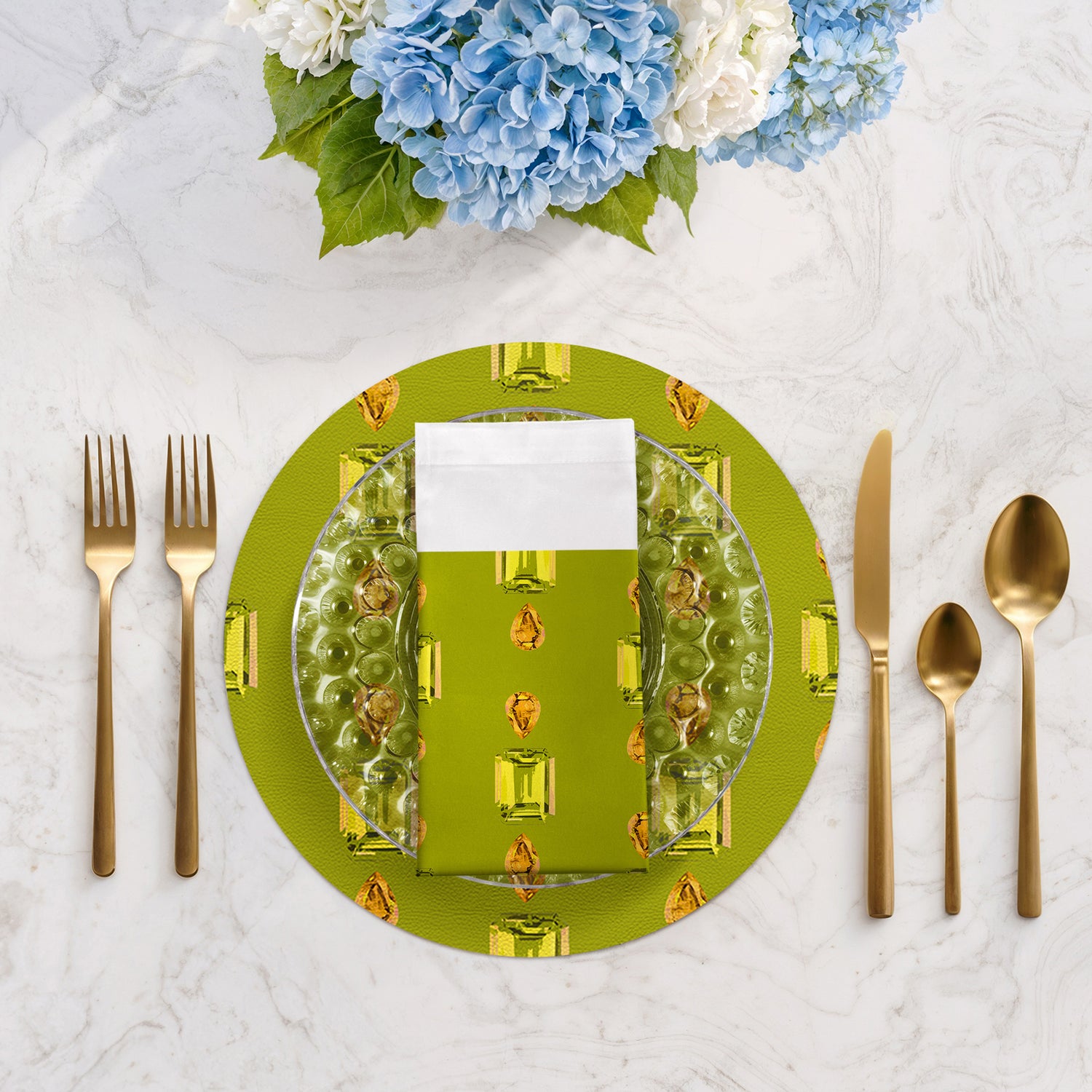 Gem Peridot Acid Cotton Sateen Dinner Napkins - nicolettemayer.com