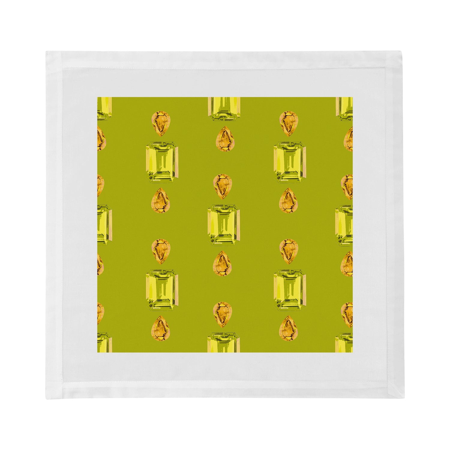 Gem Peridot Acid Cotton Sateen Dinner Napkins - nicolettemayer.com