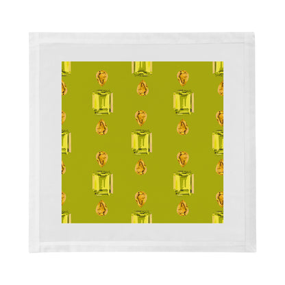 Gem Peridot Acid Cotton Sateen Dinner Napkins - nicolettemayer.com