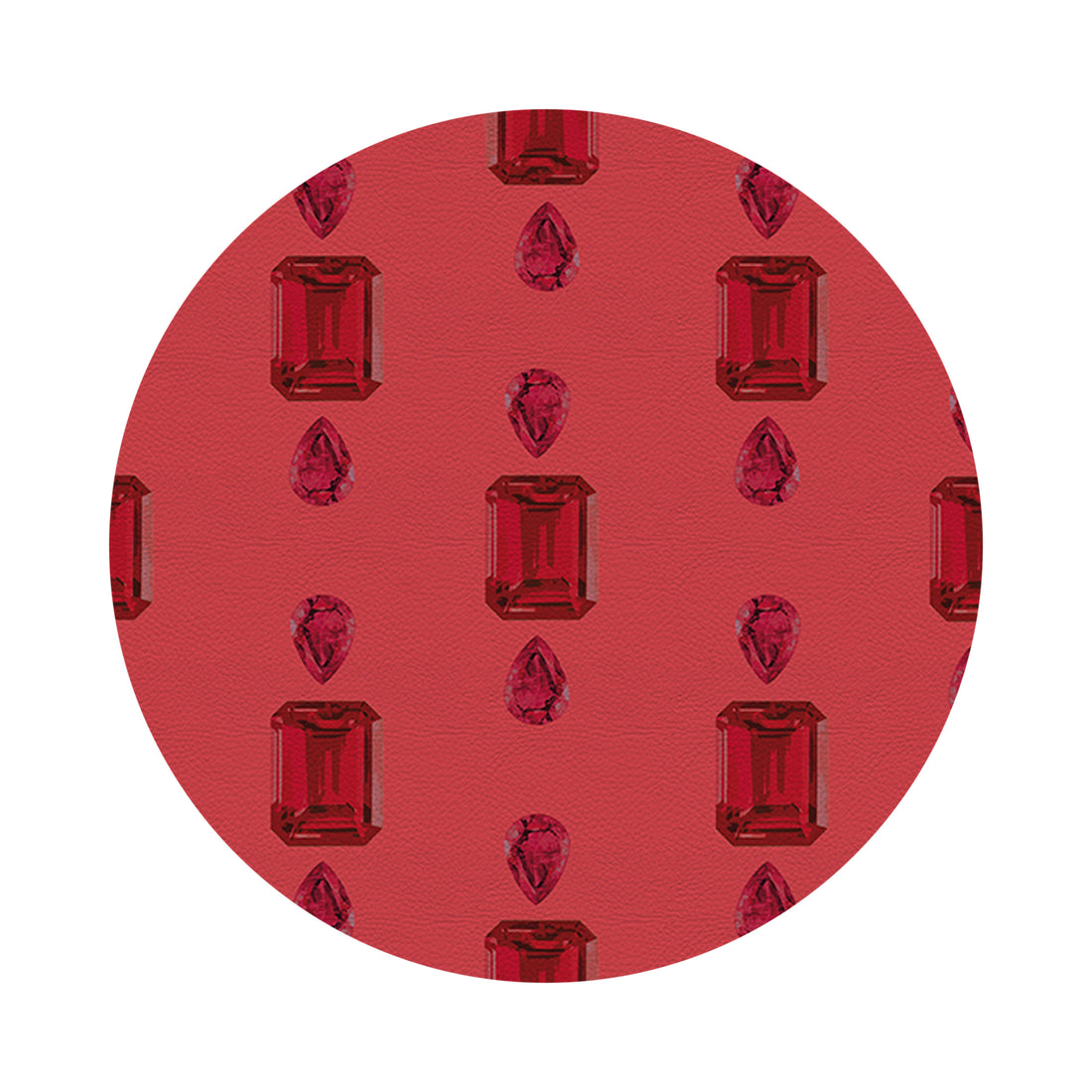 Gem Rubys Crimson 16&quot; Round Pebble Placemat Set of 4 - nicolettemayer.com