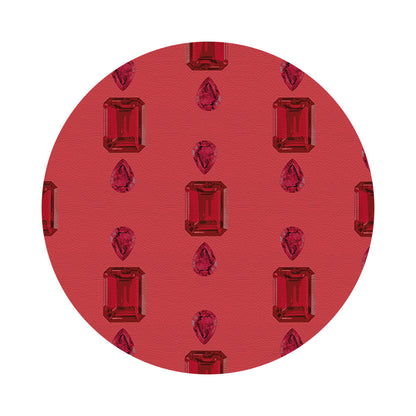Gem Rubys Crimson 16&quot; Round Pebble Placemats, Set of 4 - nicolettemayer.com
