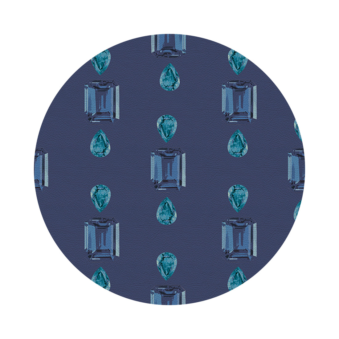 Gem Sapphires Blue 16&quot; Round Pebble Placemat Set of 4 - nicolettemayer.com