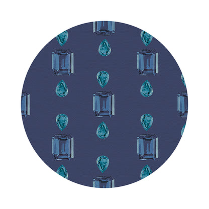 Gem Sapphires Blue 16&quot; Round Pebble Placemats, Set of 4 - nicolettemayer.com
