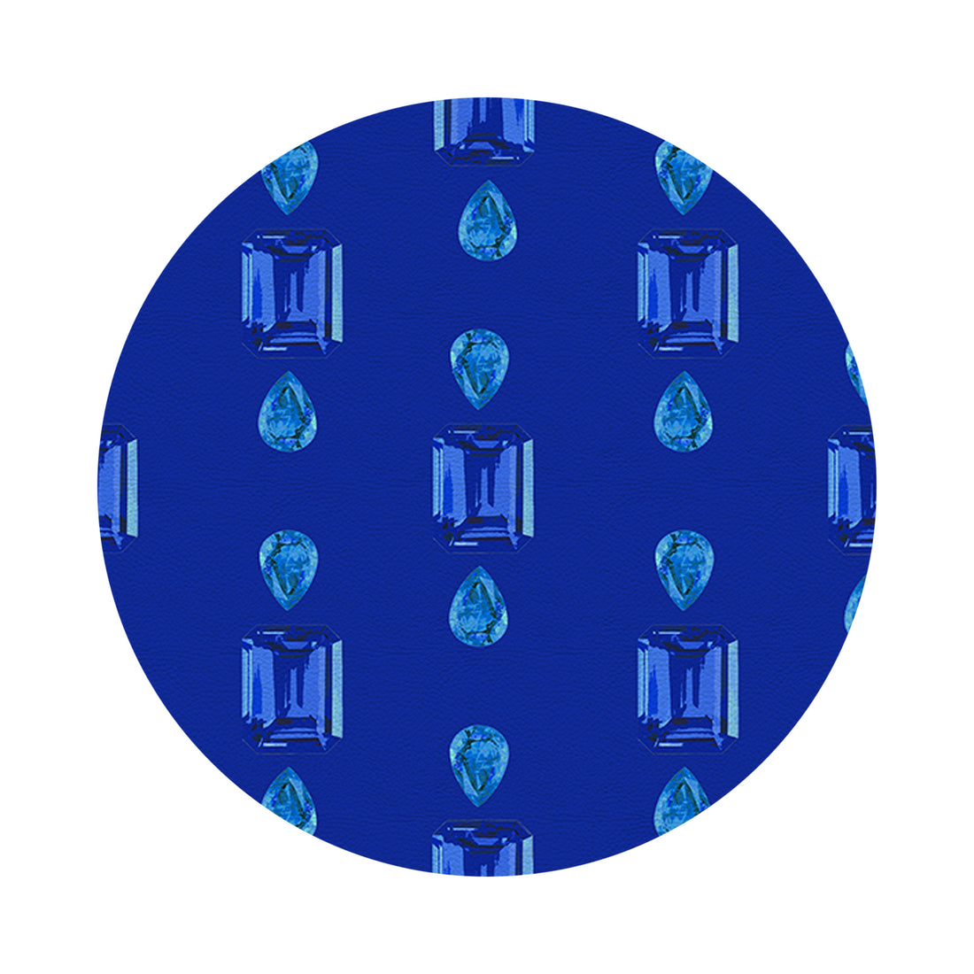 Gem Sapphires Topaz Royal 16&quot; Round Pebble Placemat Set of 4 - nicolettemayer.com
