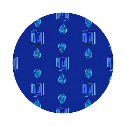 Gem Sapphires Topaz Royal 16&quot; Round Pebble Placemats, Set of 4 - nicolettemayer.com
