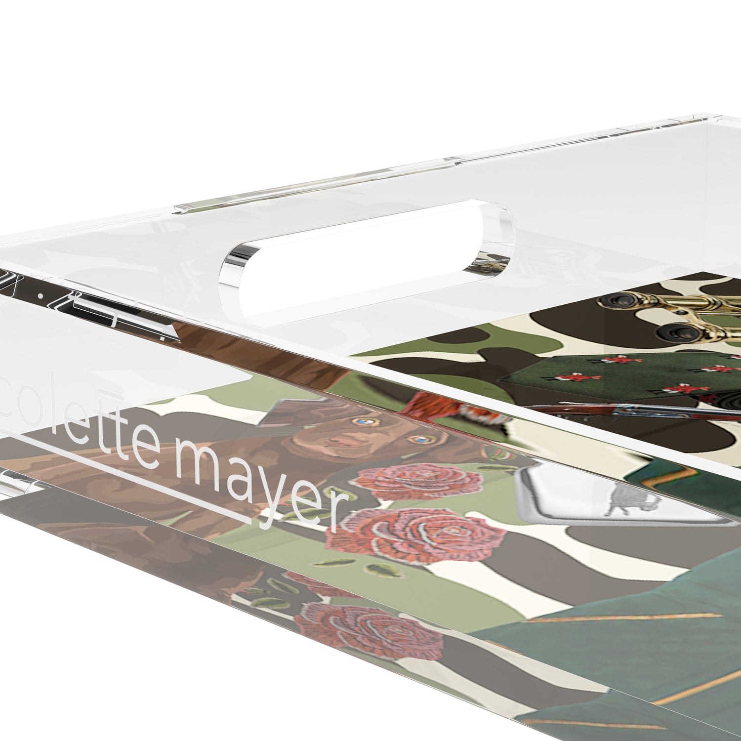 Gentleman Hunter Olive Camo 12.5X7.75 Acrylic Tray - nicolettemayer.com
