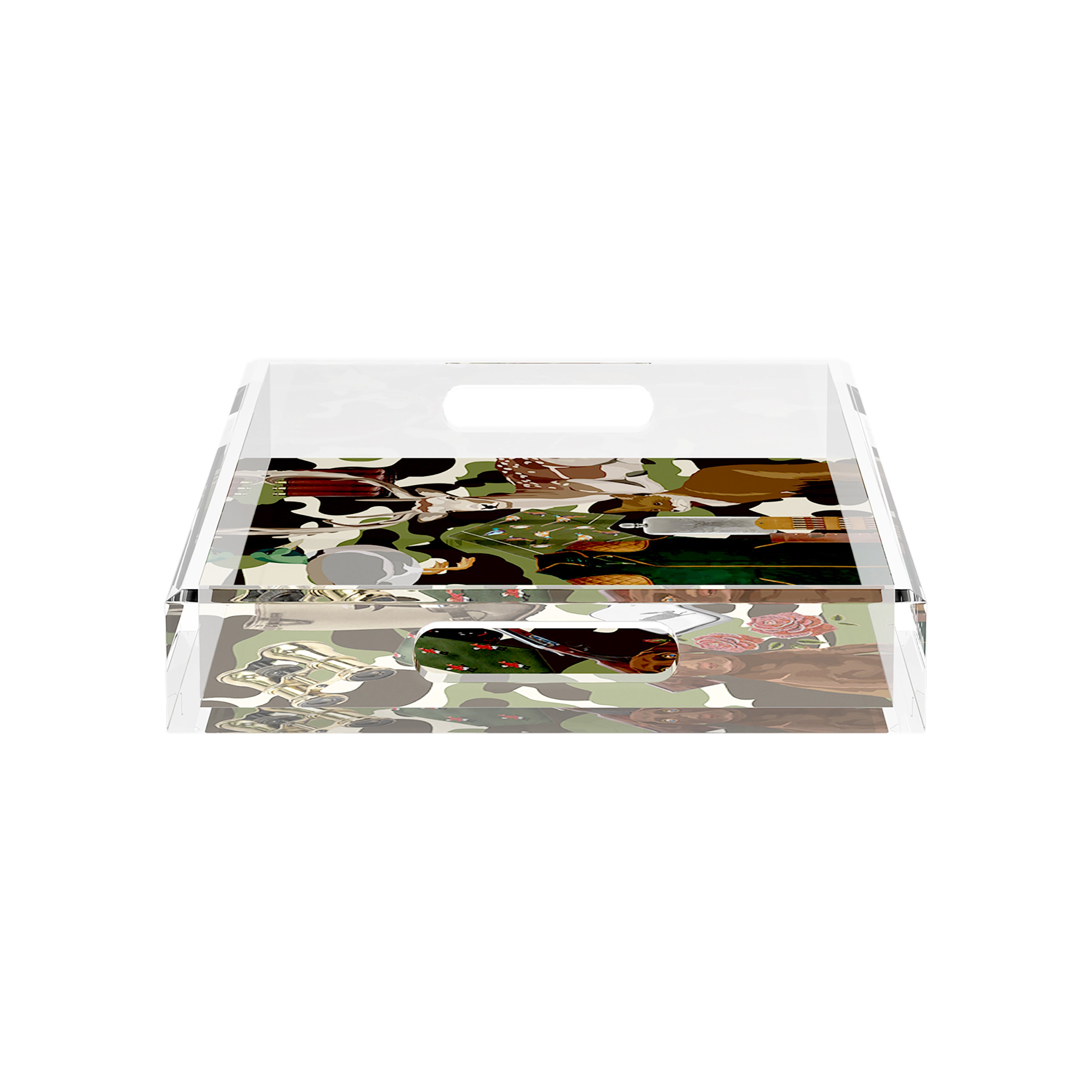 Gentleman Hunter Olive Camo 17X10.5 Acrylic Tray - nicolettemayer.com
