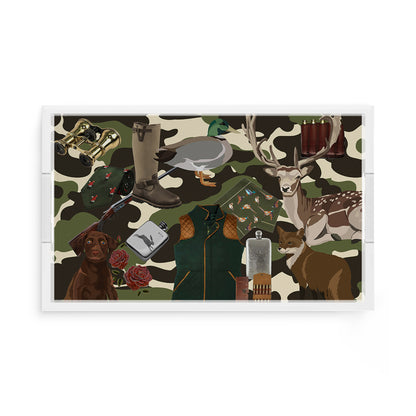 Gentleman Hunter Olive Camo 17X10.5 Acrylic Tray - nicolettemayer.com

