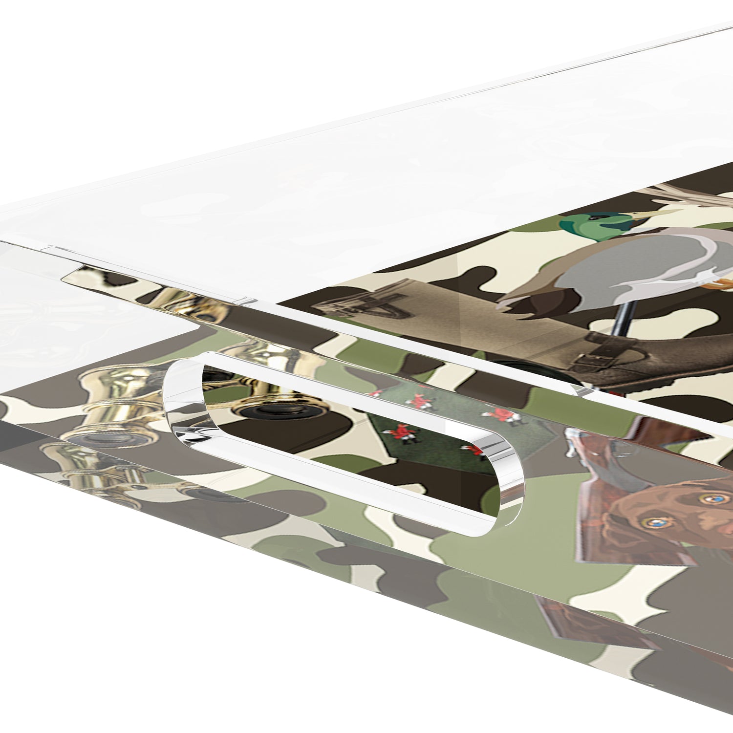 Gentleman Hunter Olive Camo 17X10.5 Acrylic Tray - nicolettemayer.com
