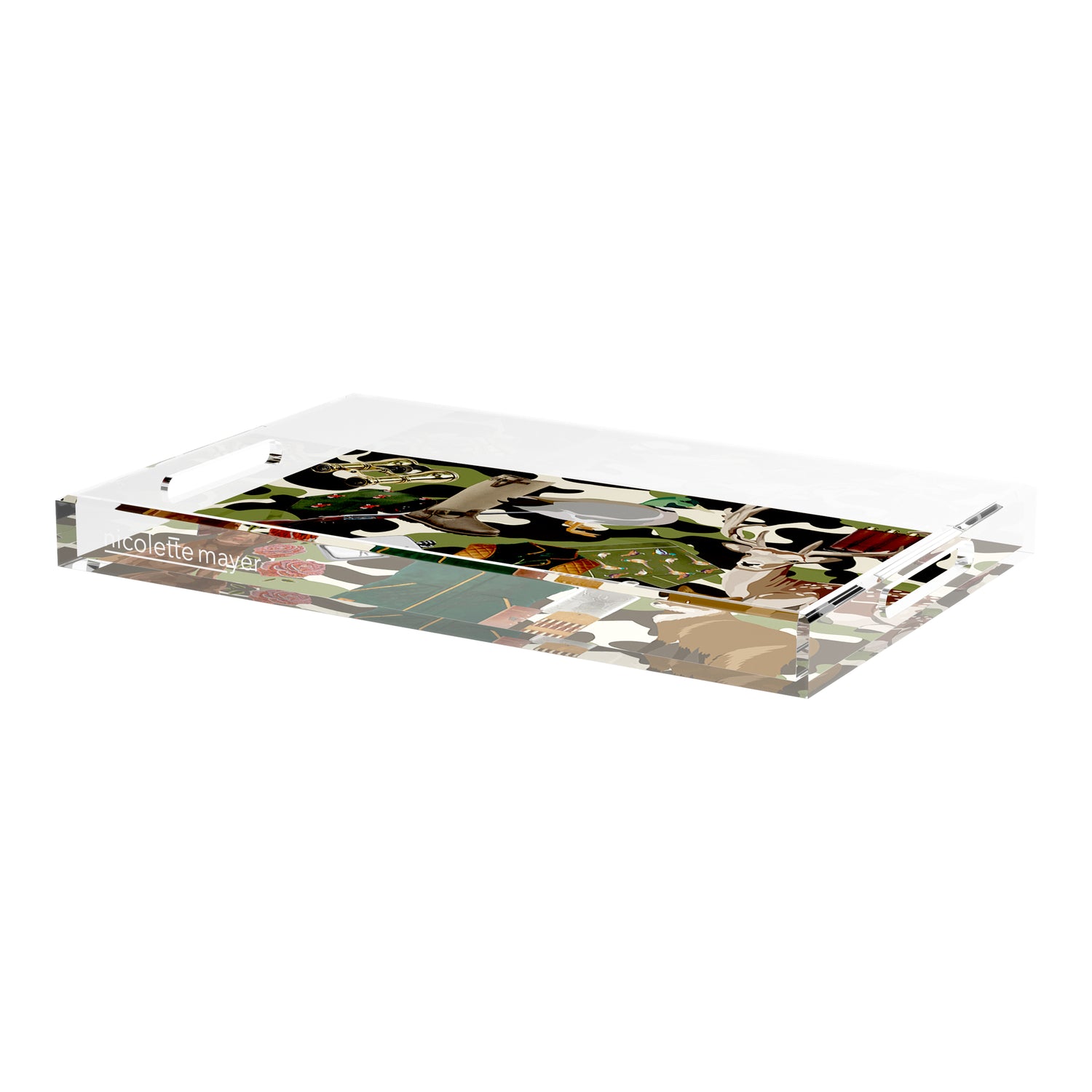 Gentleman Hunter Olive Camo 22.5X14.5 Acrylic Tray - nicolettemayer.com
