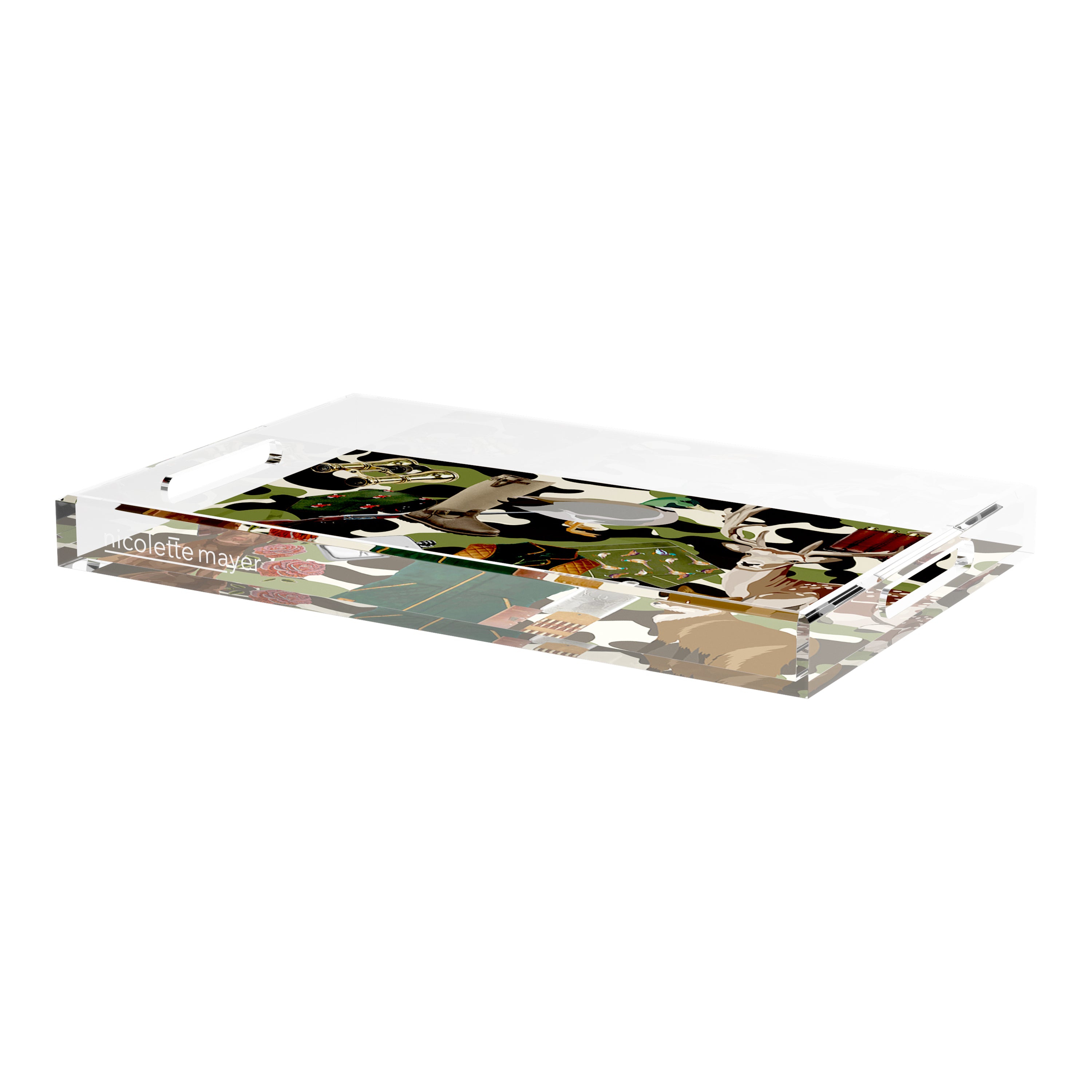 Gentleman Hunter Olive Camo 22.5X14.5 Acrylic Tray - nicolettemayer.com
