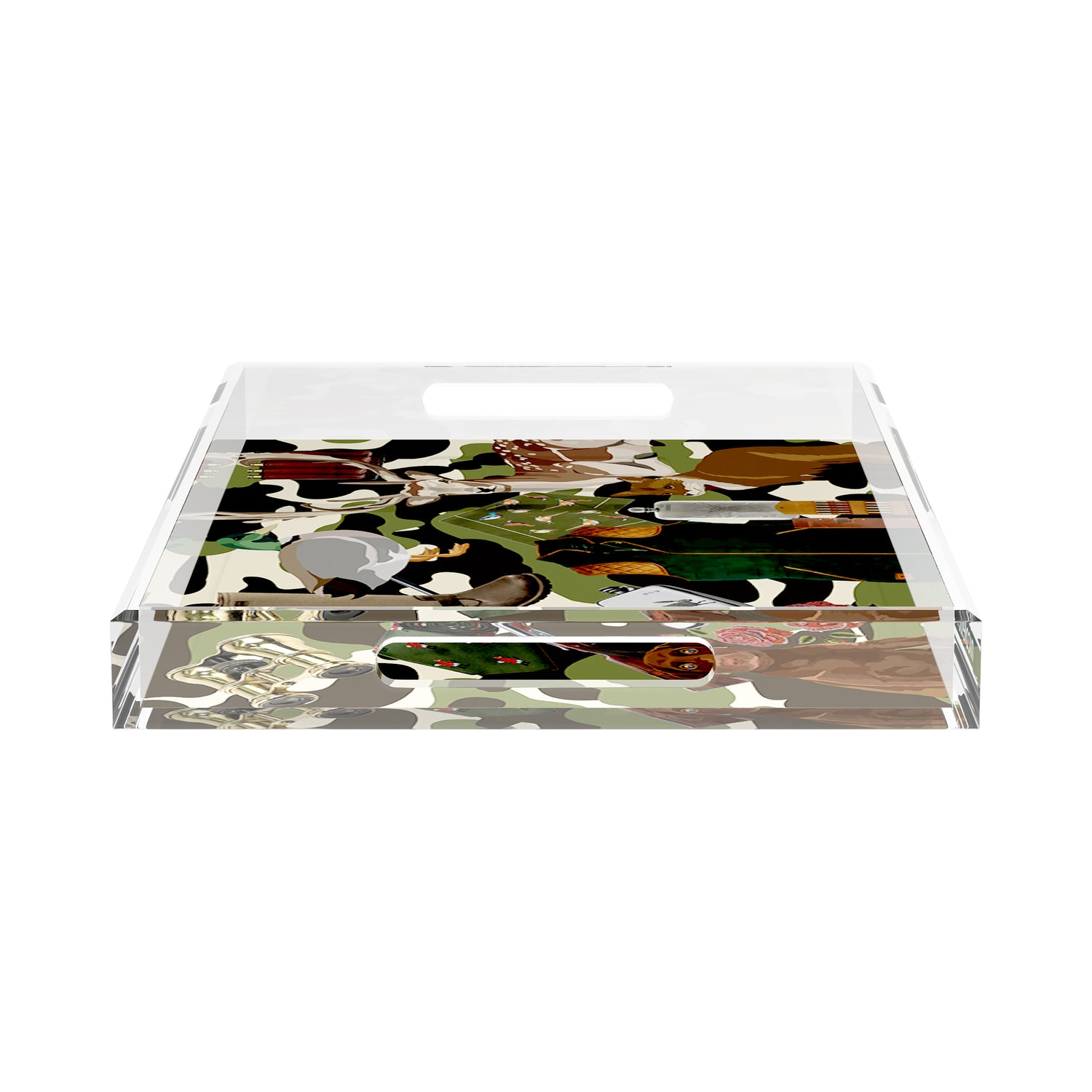 Gentleman Hunter Olive Camo 22.5X14.5 Acrylic Tray - nicolettemayer.com

