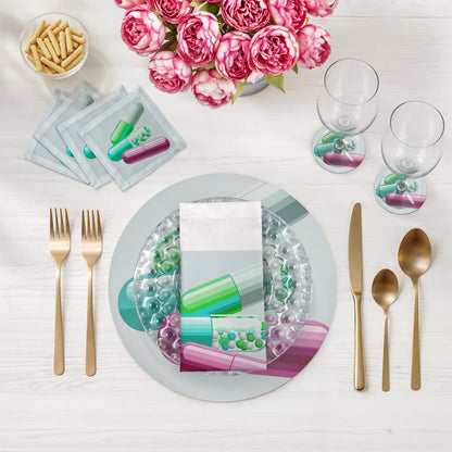 Get Millions of Followers 16" Round Pebble Placemats, Set of 4 - nicolettemayer.com