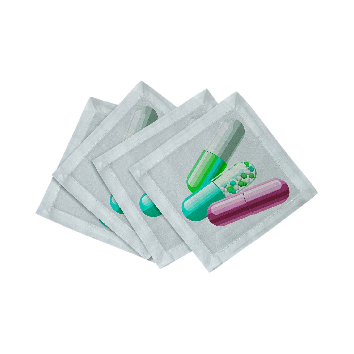 GET MILLIONS OF FOLLOWERS 6"X6" Cotton Sateen COCKTAIL, SET OF 4 - nicolettemayer.com