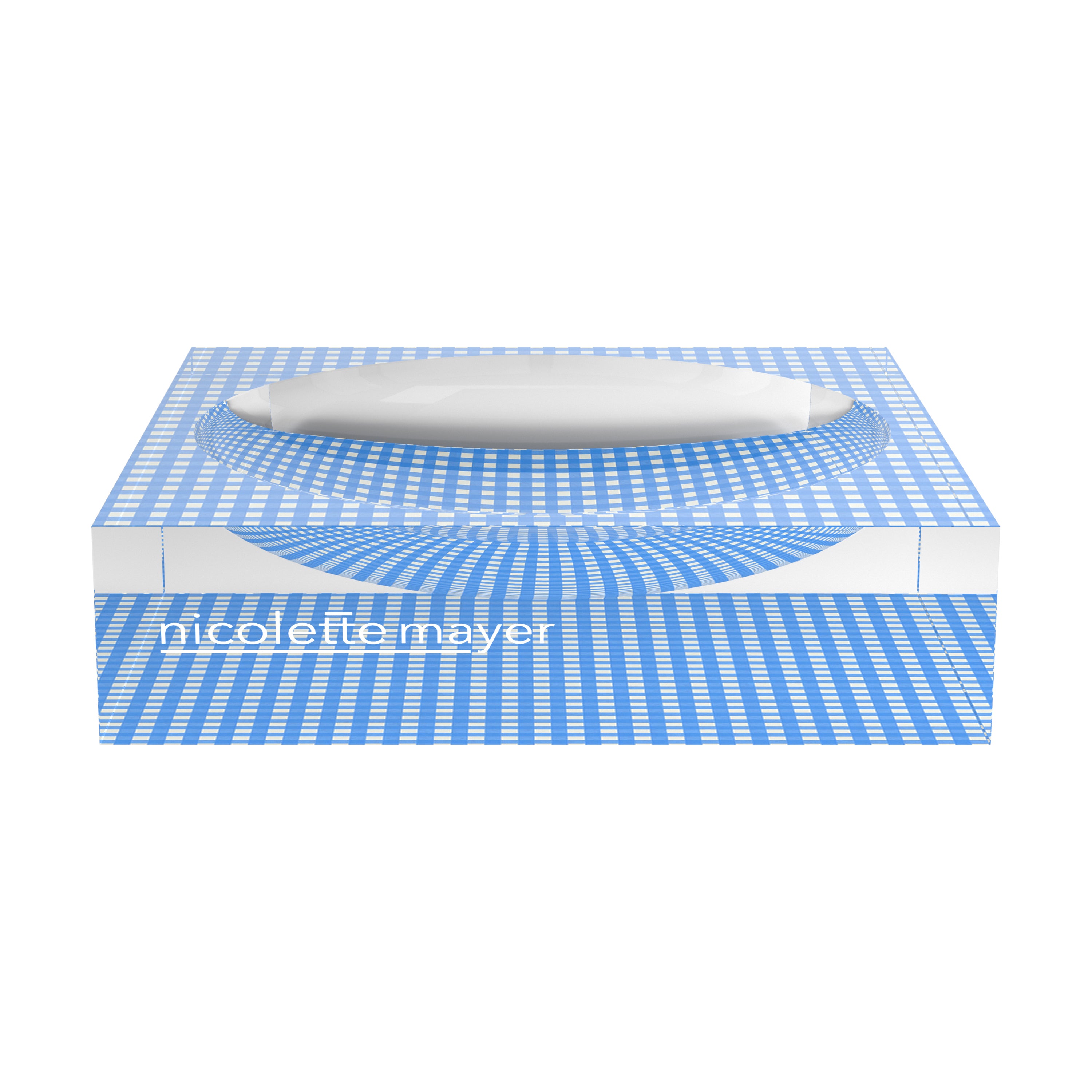 Gingham Blue Acrylic Candy Catchall Dish