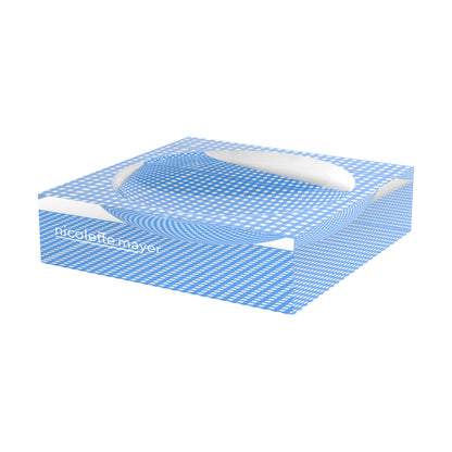 Gingham Blue Acrylic Candy Catchall Dish