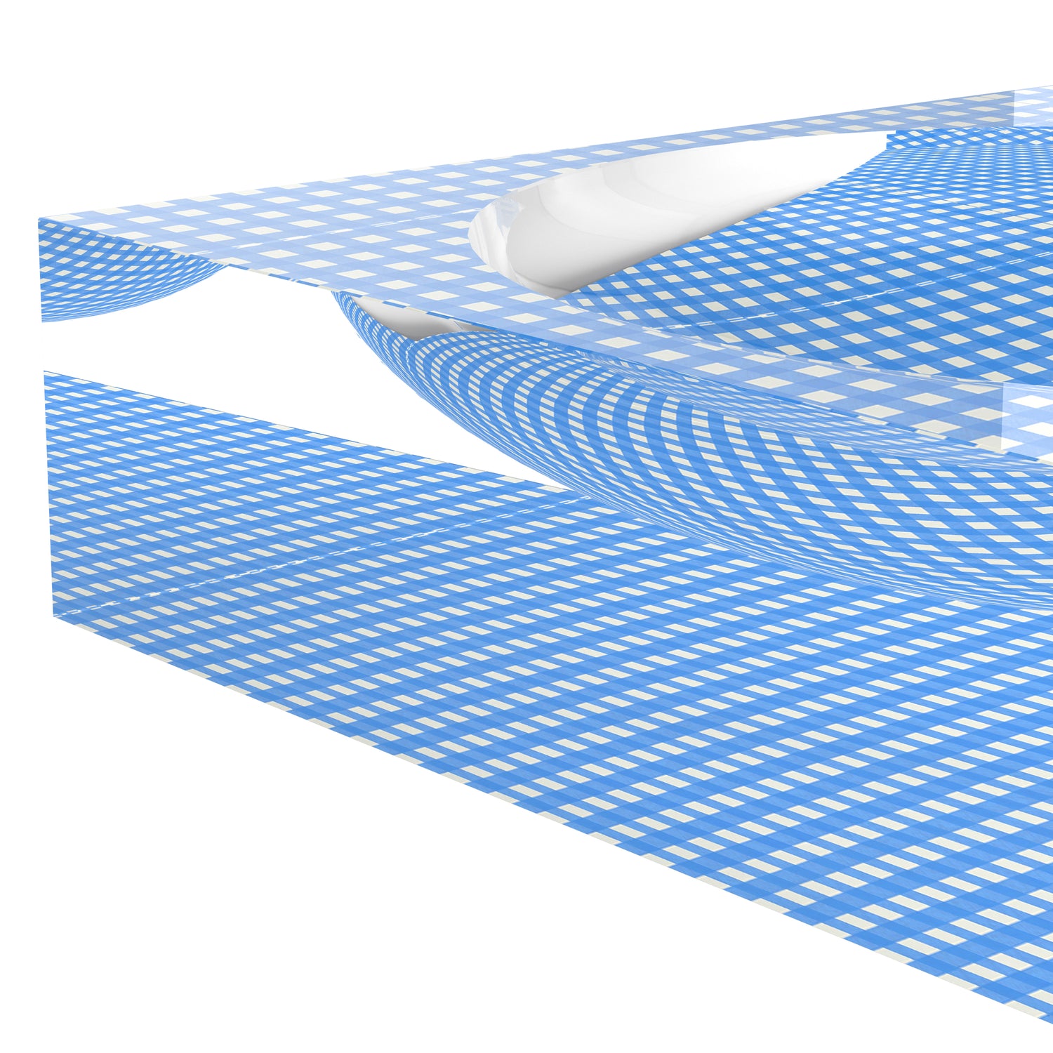 Gingham Blue Acrylic Candy Catchall Dish