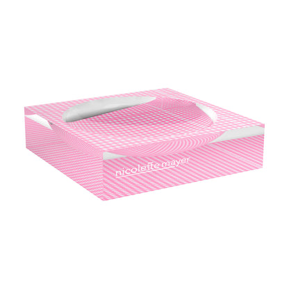 Gingham Pink Acrylic Candy Catchall Dish
