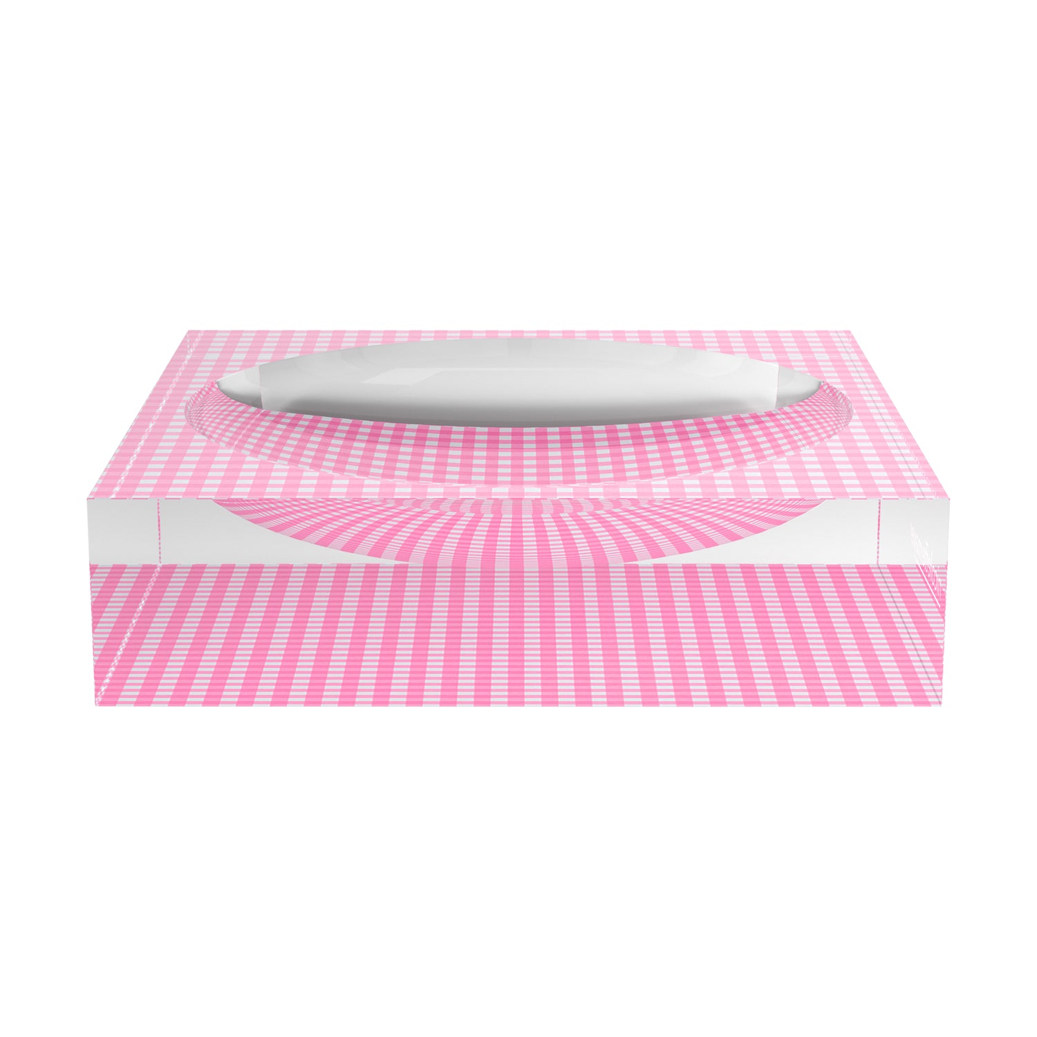 Gingham Pink Acrylic Candy Catchall Dish