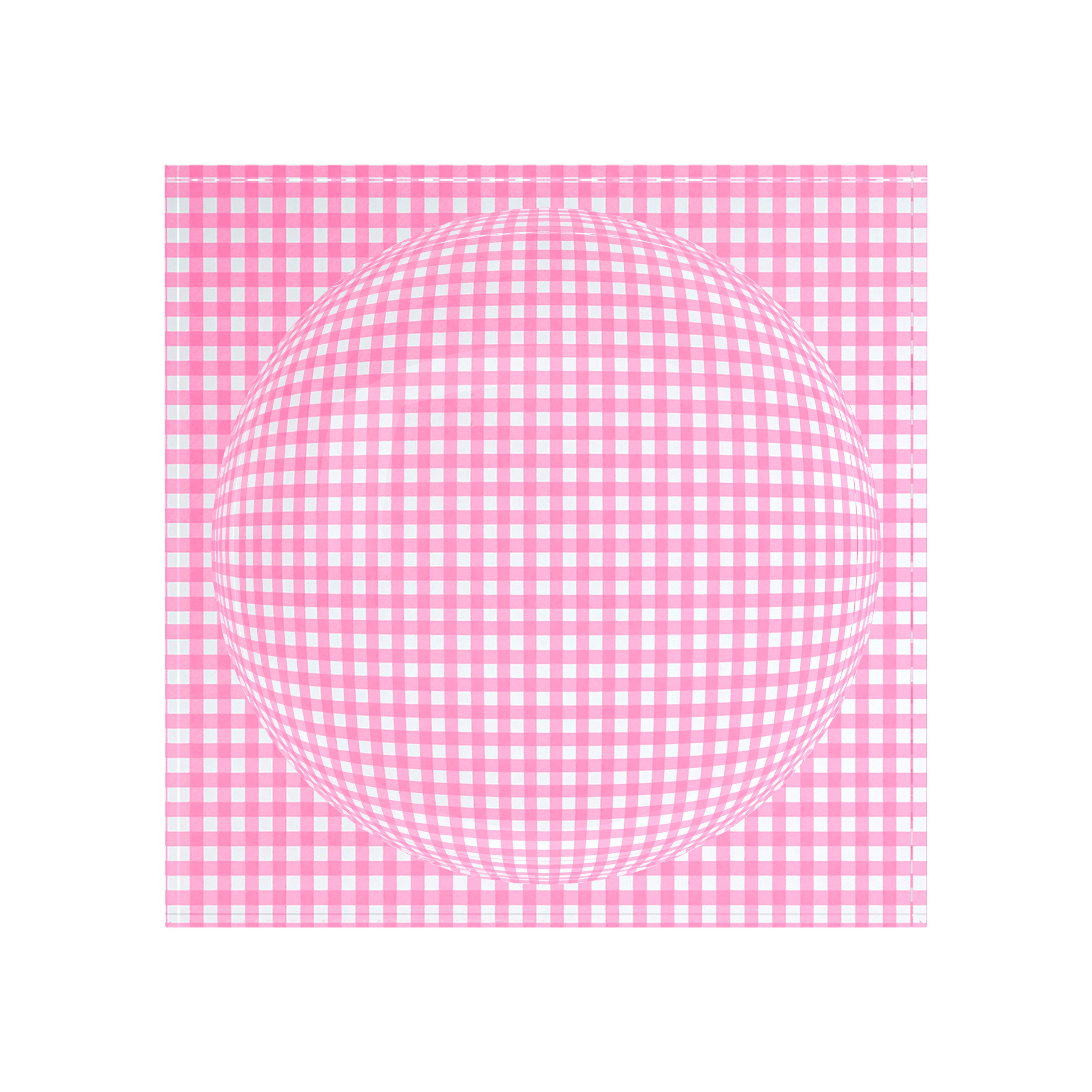 Gingham Pink Acrylic Candy Catchall Dish