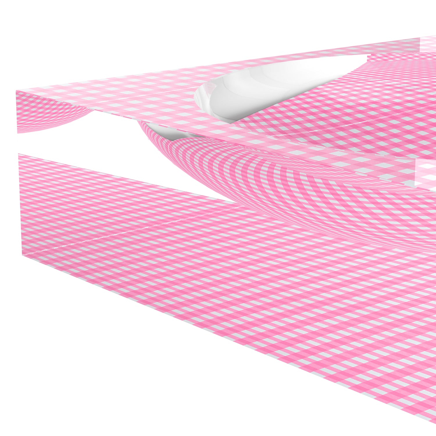 Gingham Pink Acrylic Candy Catchall Dish