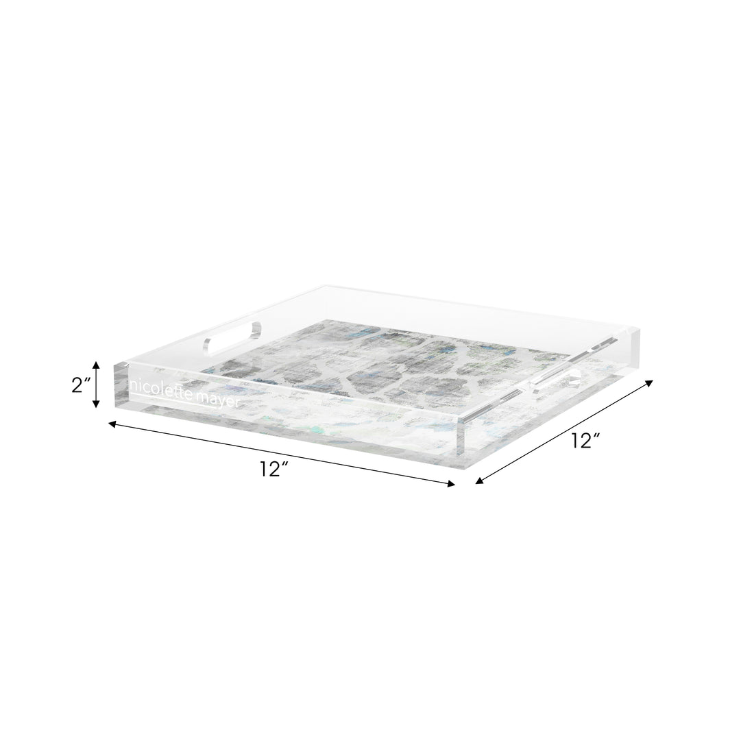 Giraffe Opulence Acrylic Decorative Tray, 12 x 12 in. by Nicolette Mayer 