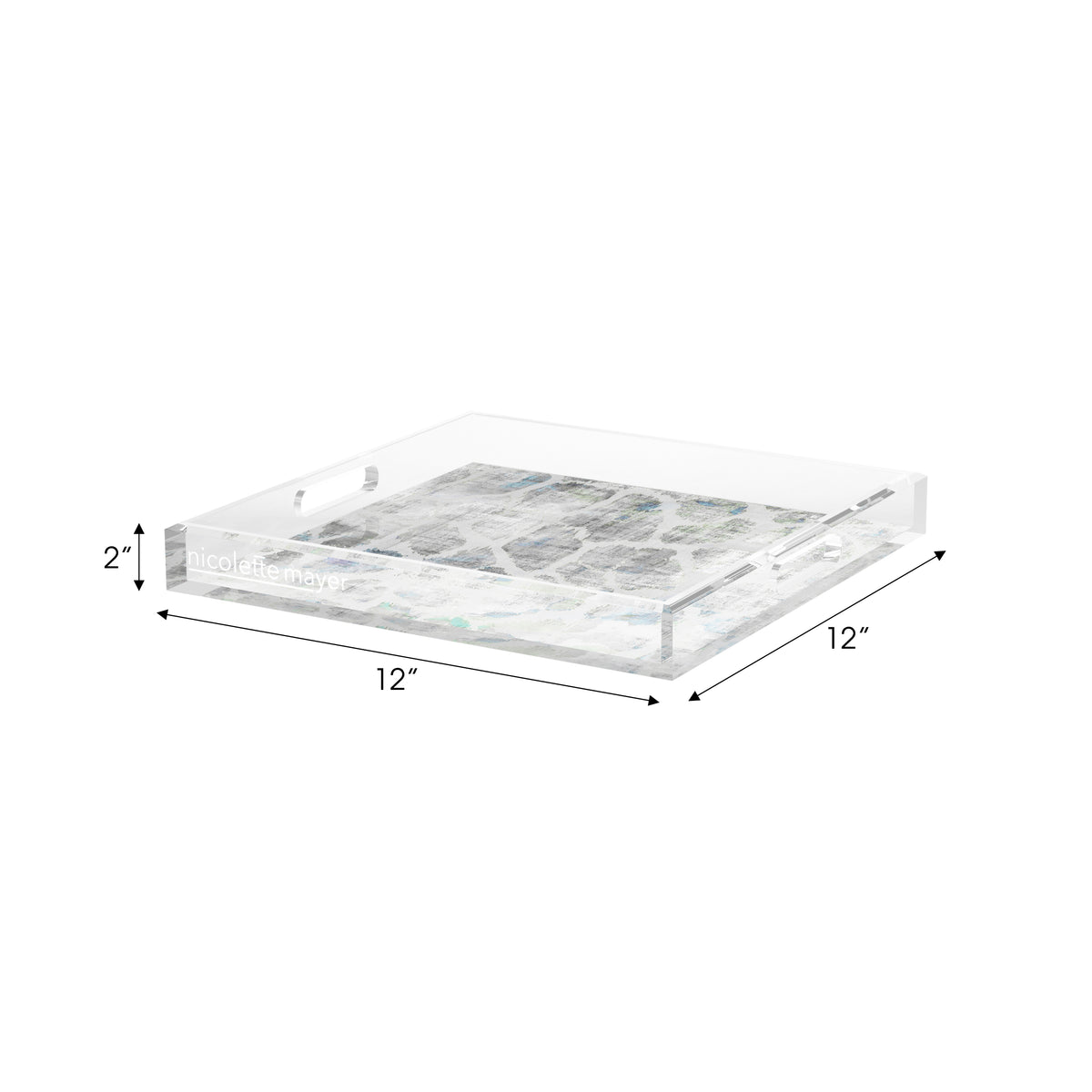 Giraffe Opulence Acrylic Decorative Tray, 12 x 12 in. by Nicolette Mayer 