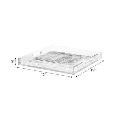 Giraffe Opulence Acrylic Decorative Tray, 12 x 12 in. by Nicolette Mayer 