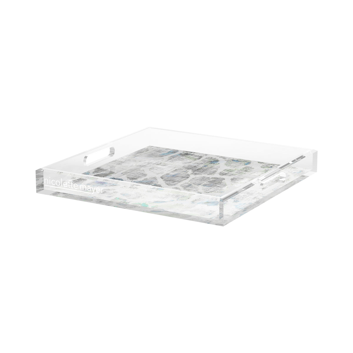 Giraffe Opulence Acrylic Decorative Tray, 15 x 15 in. by Nicolette Mayer 