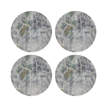 Giraffe Fall 16&quot; Round Pebble Placemats, Set of 4 - nicolettemayer.com
