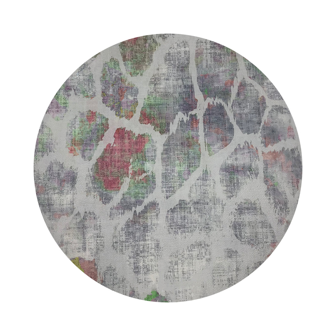 Giraffe Holiday 16 Round Pebble Placemat, Set Of 4 - nicolettemayer.com