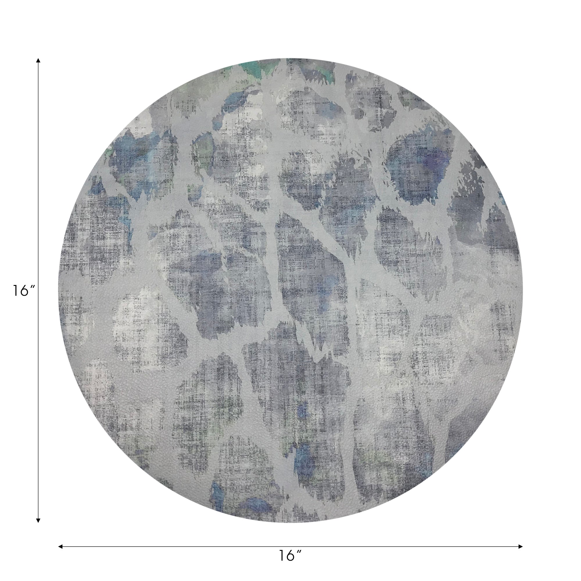 Giraffe Opulence Vegan Leather Round Pebble Placemat