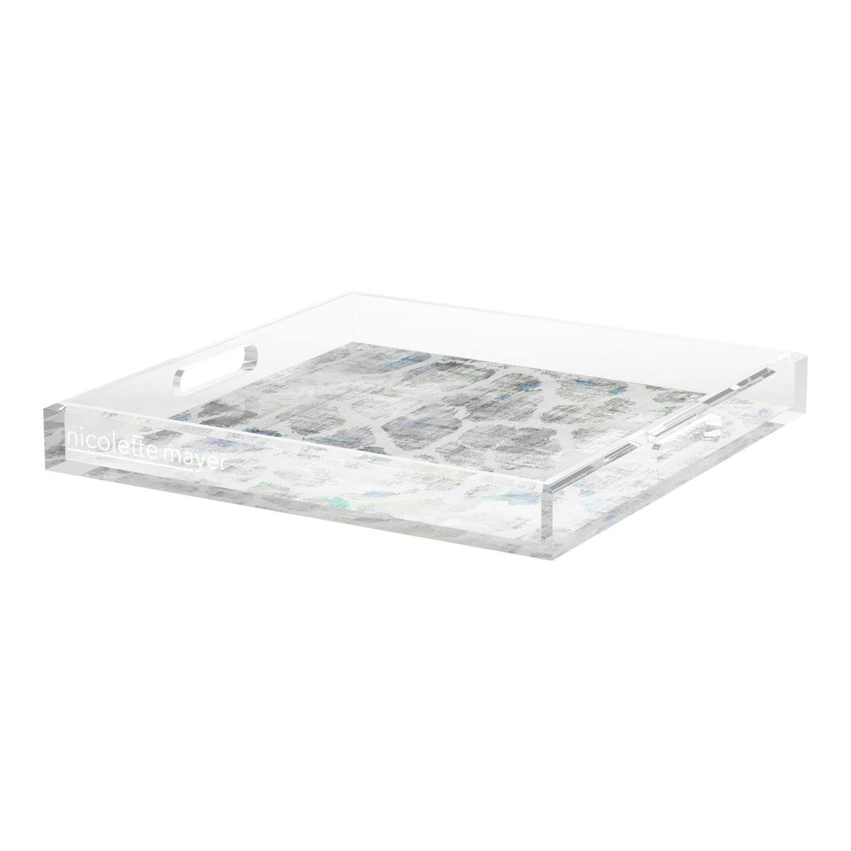 Giraffe Opulence Acrylic Decorative Tray, 18 x 18 in. by Nicolette Mayer 