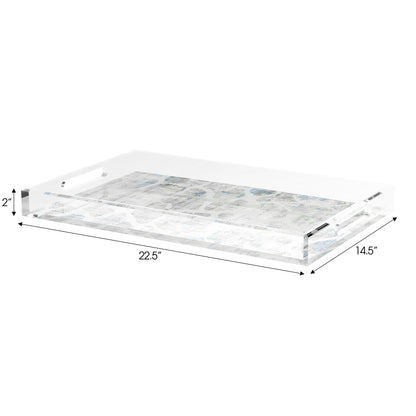 Giraffe Opulence 22.5X14.5 Acrylic Tray - nicolettemayer.com
