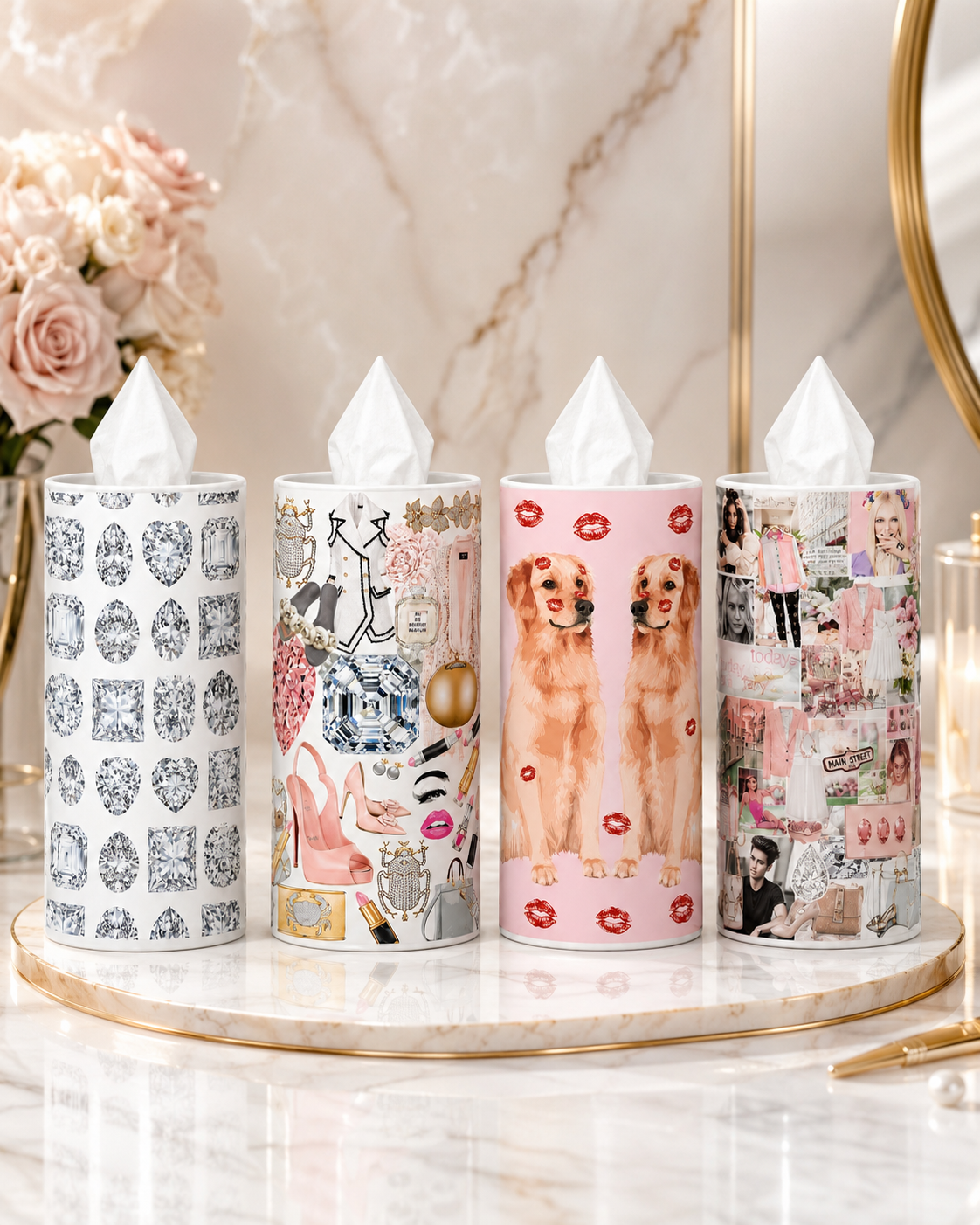 Glam Tissue Boxes - Set of 4