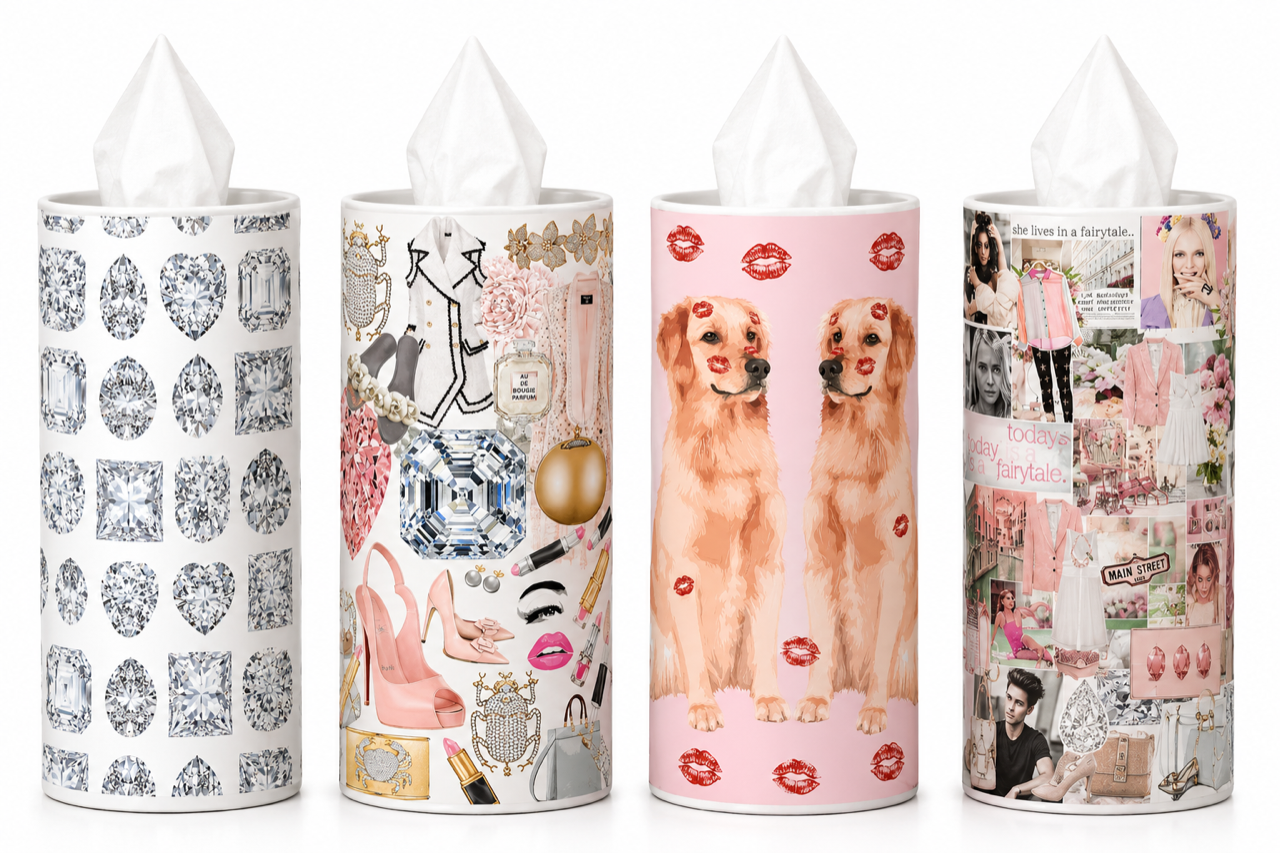 Glam Tissue Boxes - Set of 4